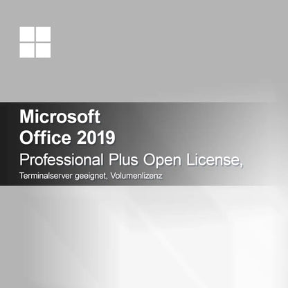 Microsoft Office 2019 Professional Plus Licencia Abierta, compatible con Terminalserver, licencia por volumen