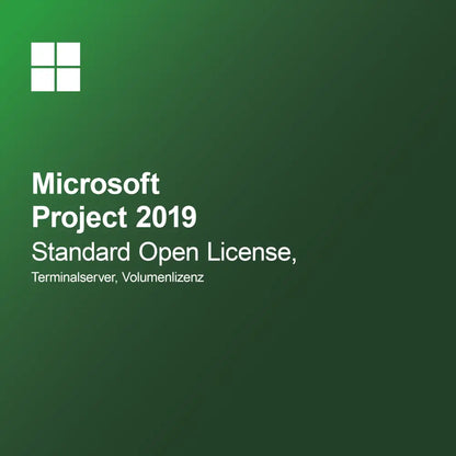 Microsoft Project 2019 Standard Open License, Terminal Server, Volume License
